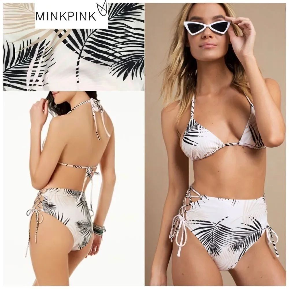 MINKPINK High Waisted string bikini. NWT